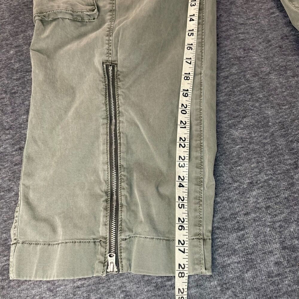 Abercrombie Garment Dyed Baggy Cargo Pants L Green Zip Hem Gorpcore Utility Y2K - Picture 8 of 12